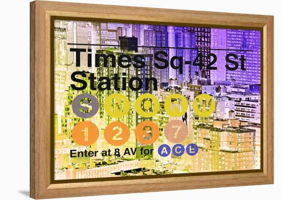 Subway and City Art - Times Square - 42 Street Station-Philippe Hugonnard-Framed Premier Image Canvas