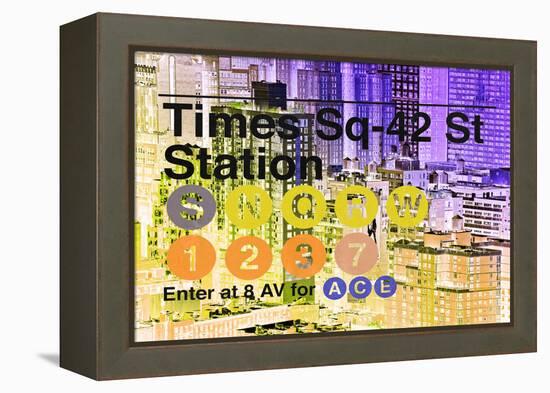 Subway and City Art - Times Square - 42 Street Station-Philippe Hugonnard-Framed Premier Image Canvas