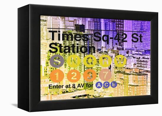 Subway and City Art - Times Square - 42 Street Station-Philippe Hugonnard-Framed Premier Image Canvas