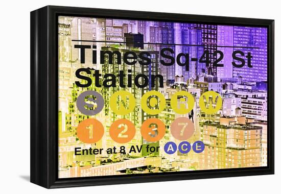 Subway and City Art - Times Square - 42 Street Station-Philippe Hugonnard-Framed Premier Image Canvas