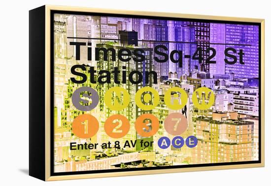 Subway and City Art - Times Square - 42 Street Station-Philippe Hugonnard-Framed Premier Image Canvas