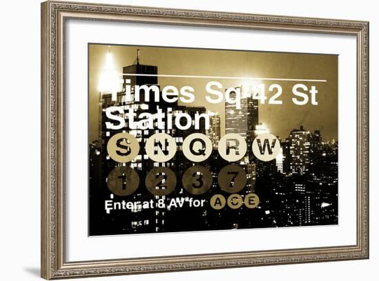 Subway and City Art - Times Square - 42 Street Station-Philippe Hugonnard-Framed Photographic Print