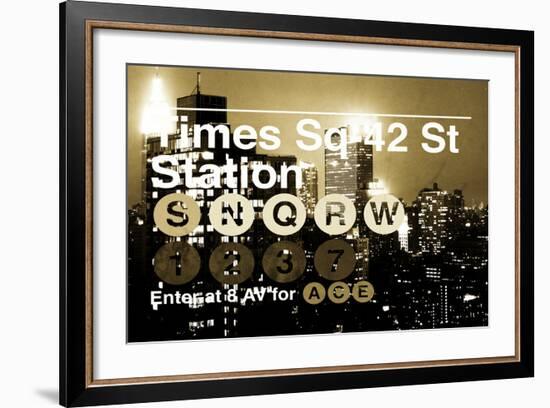 Subway and City Art - Times Square - 42 Street Station-Philippe Hugonnard-Framed Photographic Print