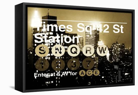 Subway and City Art - Times Square - 42 Street Station-Philippe Hugonnard-Framed Premier Image Canvas