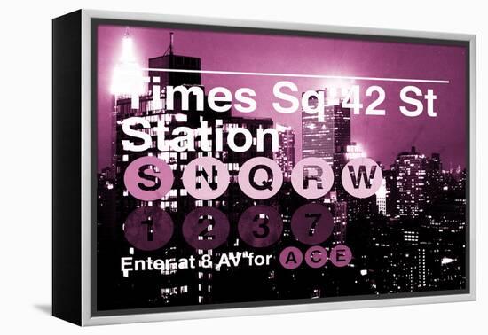 Subway and City Art - Times Square - 42 Street Station-Philippe Hugonnard-Framed Premier Image Canvas