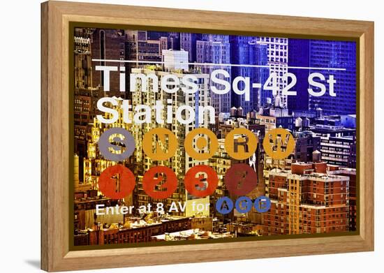 Subway and City Art - Times Square - 42 Street Station-Philippe Hugonnard-Framed Premier Image Canvas