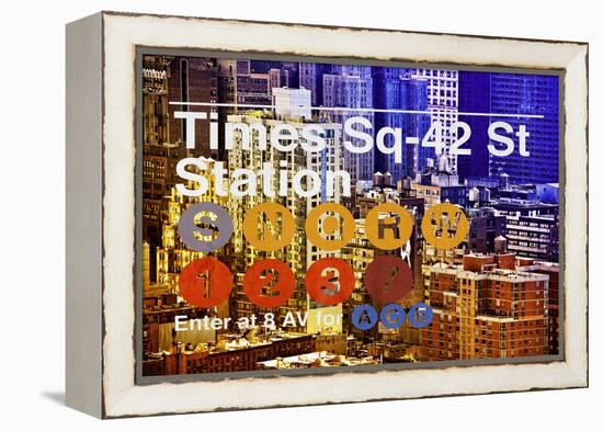 Subway and City Art - Times Square - 42 Street Station-Philippe Hugonnard-Framed Premier Image Canvas