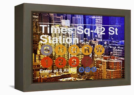 Subway and City Art - Times Square - 42 Street Station-Philippe Hugonnard-Framed Premier Image Canvas