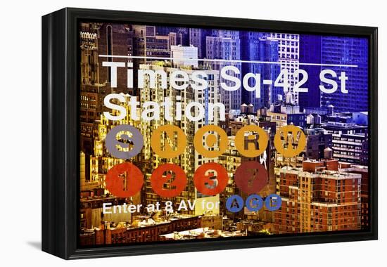 Subway and City Art - Times Square - 42 Street Station-Philippe Hugonnard-Framed Premier Image Canvas