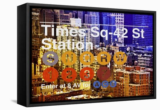 Subway and City Art - Times Square - 42 Street Station-Philippe Hugonnard-Framed Premier Image Canvas