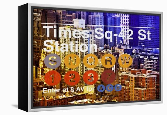 Subway and City Art - Times Square - 42 Street Station-Philippe Hugonnard-Framed Premier Image Canvas