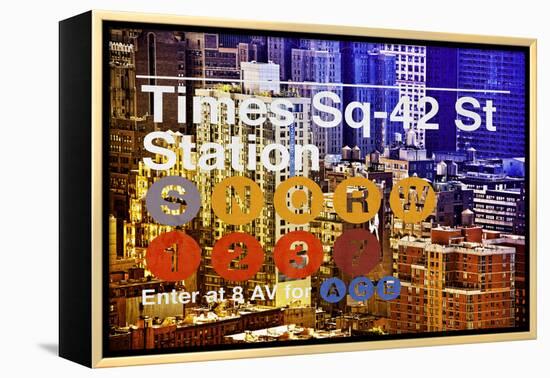 Subway and City Art - Times Square - 42 Street Station-Philippe Hugonnard-Framed Premier Image Canvas