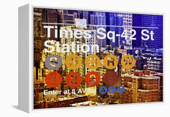 Subway and City Art - Times Square - 42 Street Station-Philippe Hugonnard-Framed Premier Image Canvas