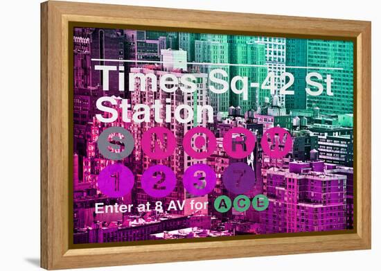 Subway and City Art - Times Square - 42 Street Station-Philippe Hugonnard-Framed Premier Image Canvas