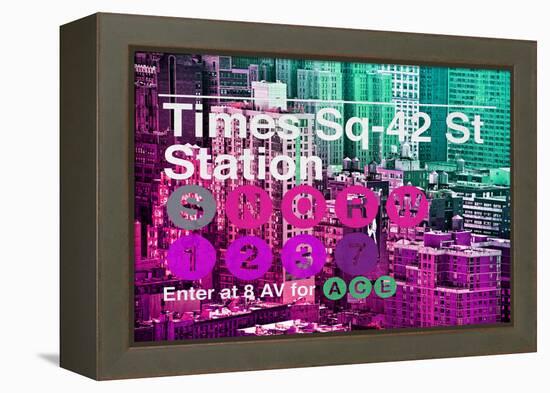 Subway and City Art - Times Square - 42 Street Station-Philippe Hugonnard-Framed Premier Image Canvas