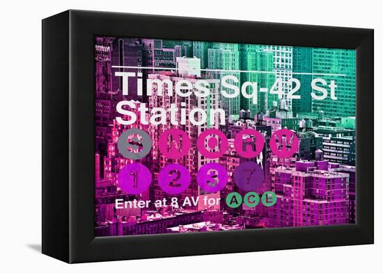 Subway and City Art - Times Square - 42 Street Station-Philippe Hugonnard-Framed Premier Image Canvas