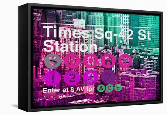 Subway and City Art - Times Square - 42 Street Station-Philippe Hugonnard-Framed Premier Image Canvas