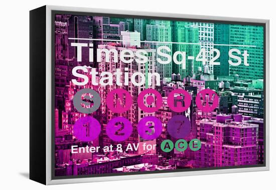 Subway and City Art - Times Square - 42 Street Station-Philippe Hugonnard-Framed Premier Image Canvas