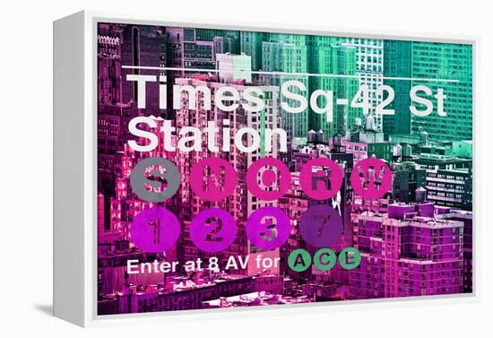 Subway and City Art - Times Square - 42 Street Station-Philippe Hugonnard-Framed Premier Image Canvas