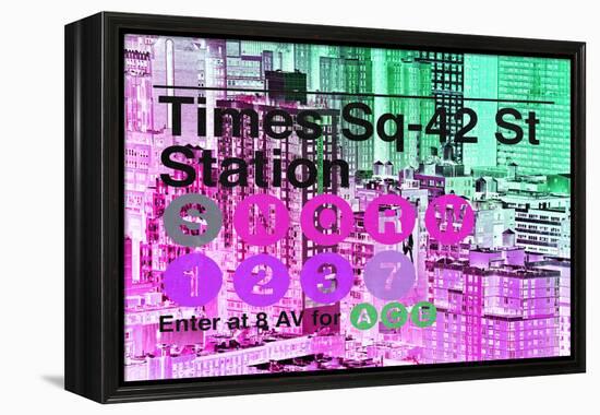 Subway and City Art - Times Square - 42 Street Station-Philippe Hugonnard-Framed Premier Image Canvas