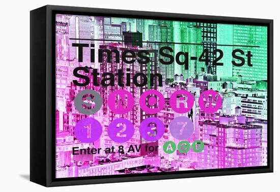 Subway and City Art - Times Square - 42 Street Station-Philippe Hugonnard-Framed Premier Image Canvas