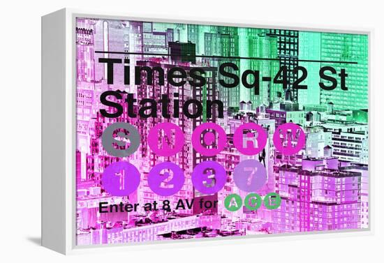 Subway and City Art - Times Square - 42 Street Station-Philippe Hugonnard-Framed Premier Image Canvas