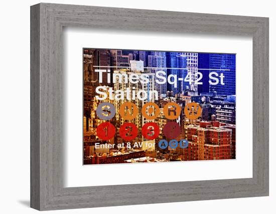 Subway and City Art - Times Square - 42 Street Station-Philippe Hugonnard-Framed Photographic Print