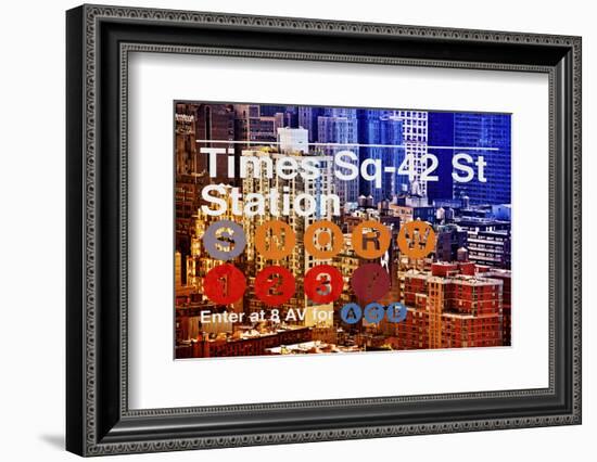 Subway and City Art - Times Square - 42 Street Station-Philippe Hugonnard-Framed Photographic Print