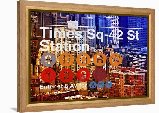 Subway and City Art - Times Square - 42 Street Station-Philippe Hugonnard-Framed Premier Image Canvas