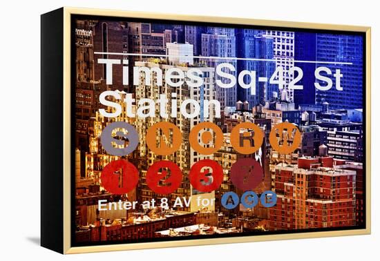 Subway and City Art - Times Square - 42 Street Station-Philippe Hugonnard-Framed Premier Image Canvas