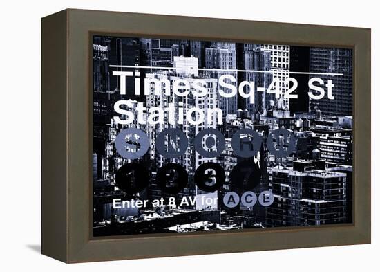 Subway and City Art - Times Square - 42 Street Station-Philippe Hugonnard-Framed Premier Image Canvas