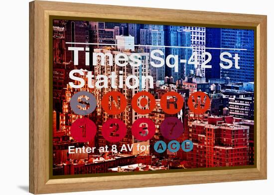 Subway and City Art - Times Square - 42 Street Station-Philippe Hugonnard-Framed Premier Image Canvas