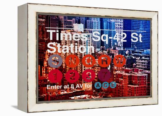 Subway and City Art - Times Square - 42 Street Station-Philippe Hugonnard-Framed Premier Image Canvas