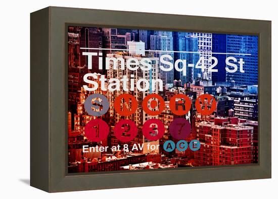 Subway and City Art - Times Square - 42 Street Station-Philippe Hugonnard-Framed Premier Image Canvas