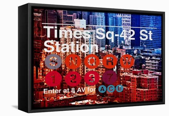 Subway and City Art - Times Square - 42 Street Station-Philippe Hugonnard-Framed Premier Image Canvas