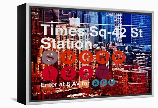 Subway and City Art - Times Square - 42 Street Station-Philippe Hugonnard-Framed Premier Image Canvas