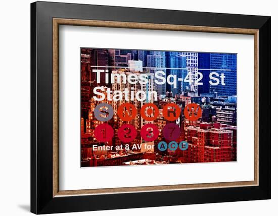 Subway and City Art - Times Square - 42 Street Station-Philippe Hugonnard-Framed Photographic Print