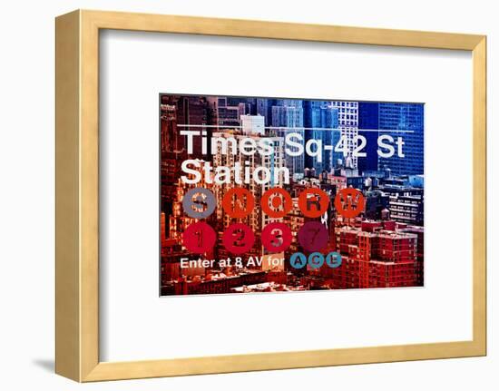 Subway and City Art - Times Square - 42 Street Station-Philippe Hugonnard-Framed Photographic Print