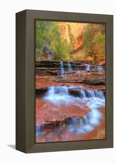 Subway Cascades and Approach at Zion-Vincent James-Framed Premier Image Canvas