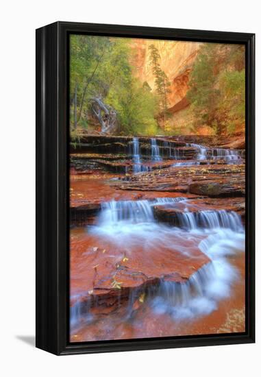 Subway Cascades and Approach at Zion-Vincent James-Framed Premier Image Canvas