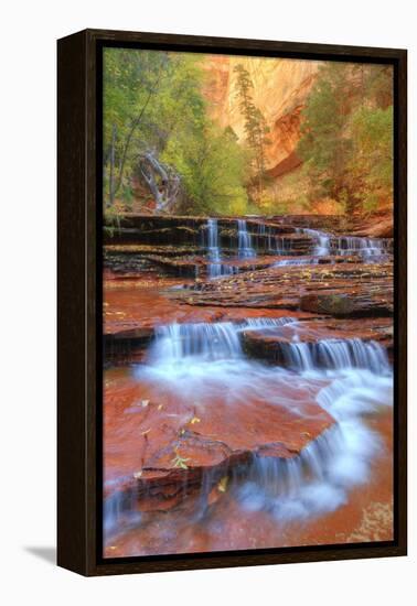 Subway Cascades and Approach at Zion-Vincent James-Framed Premier Image Canvas