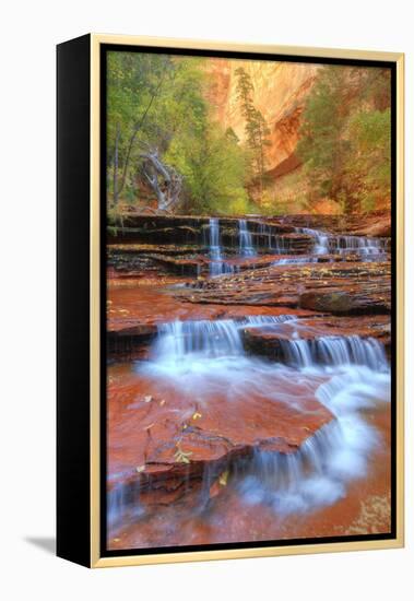 Subway Cascades and Approach at Zion-Vincent James-Framed Premier Image Canvas