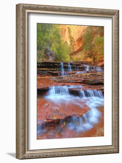 Subway Cascades and Approach at Zion-Vincent James-Framed Photographic Print