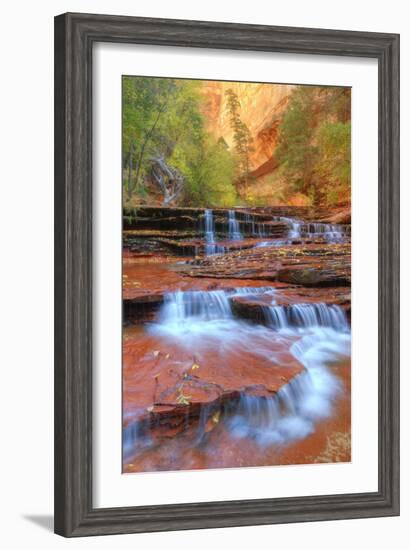 Subway Cascades and Approach at Zion-Vincent James-Framed Photographic Print