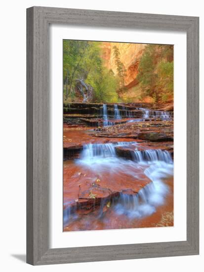 Subway Cascades and Approach at Zion-Vincent James-Framed Photographic Print