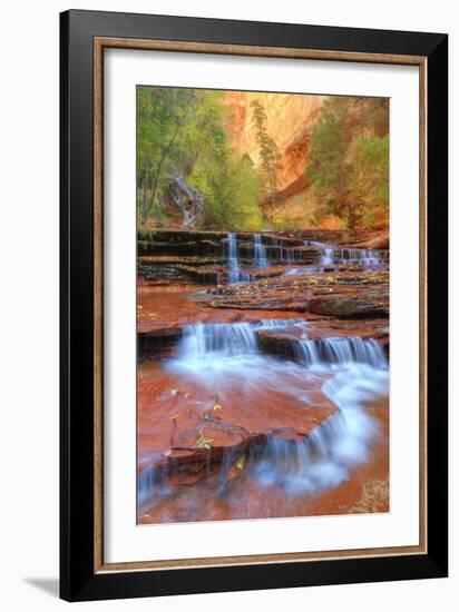 Subway Cascades and Approach at Zion-Vincent James-Framed Photographic Print