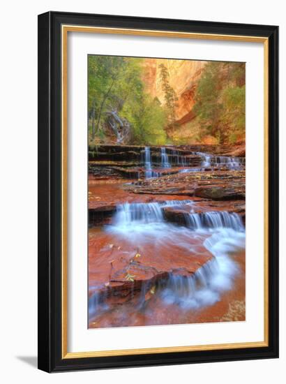 Subway Cascades and Approach at Zion-Vincent James-Framed Photographic Print