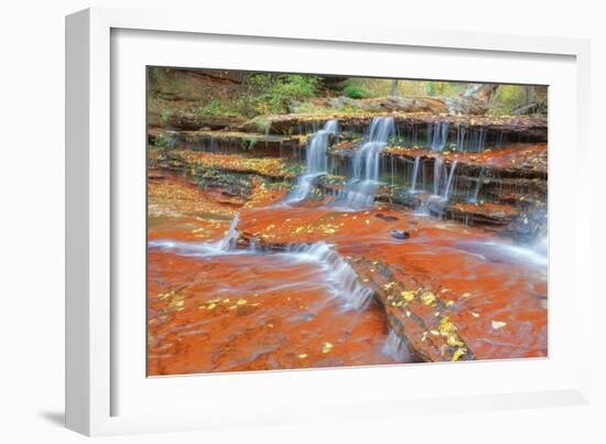 Subway Cascades at Zion-Vincent James-Framed Photographic Print