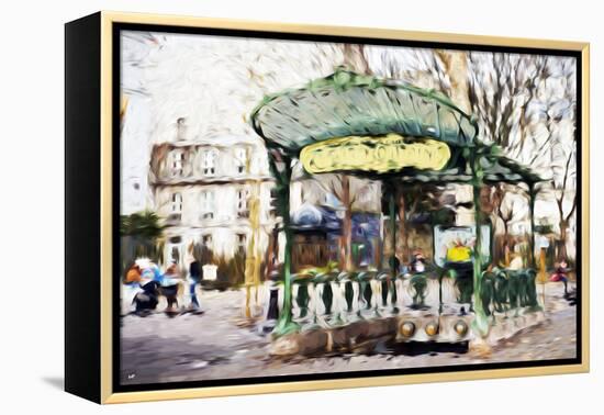 Subway Entrance II - In the Style of Oil Painting-Philippe Hugonnard-Framed Premier Image Canvas