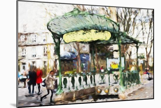 Subway Entrance - In the Style of Oil Painting-Philippe Hugonnard-Mounted Giclee Print